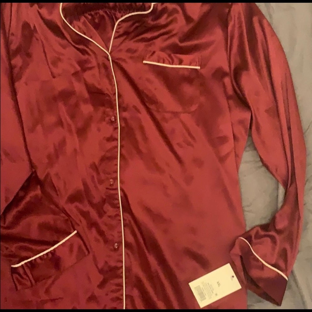 Satin pajamas with matching shorts